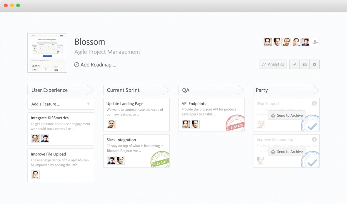 Blossom SCRUM Workflow